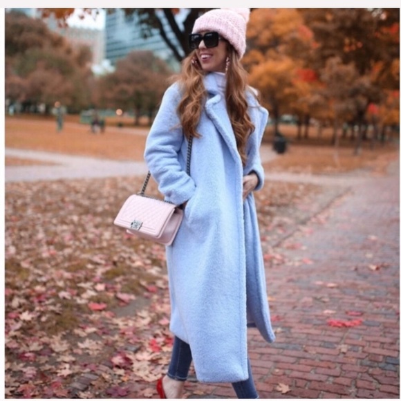 something navy long coat